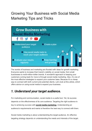 A Guide to Growing Your Business with Expert Tips