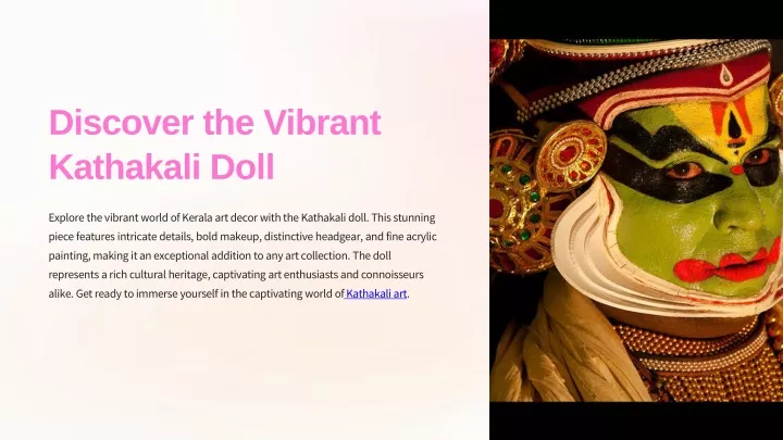 discover the vibrant kathakali doll