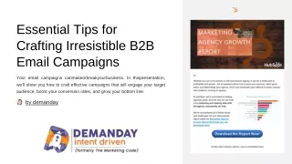 Essential Tips for Crafting Irresistible B2B Email Campaigns