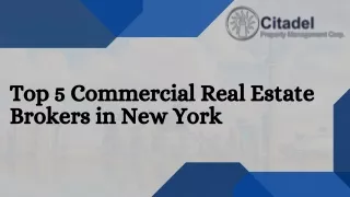Top 5 Commercial Real Estate Brokers in New York