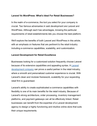 Laravel Vs WordPress_ What’s Ideal For Retail Businesses