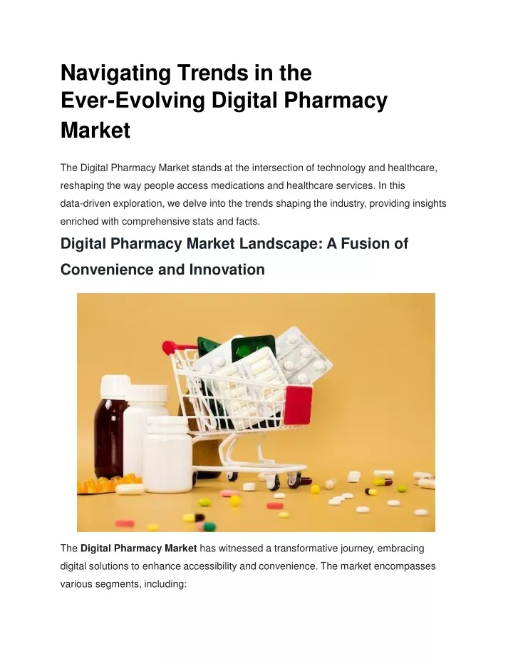 navigating trends in the ever evolving digital pharmacy market