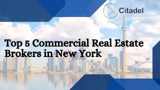 Top 5 Commercial Real Estate Brokers in New York