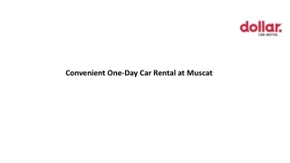 Convenient One-Day Car Rental at Muscat