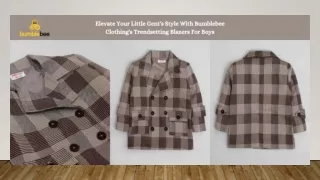 Elevate Your Little Gent_s Style With Bumblebee Clothing_s Trendsetting Blazers For Boys