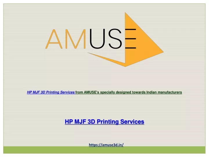 hp mjf 3d printing services from amuse