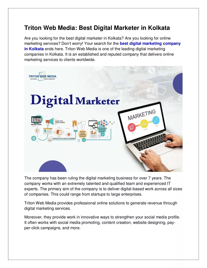 triton web media best digital marketer in kolkata