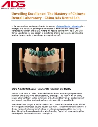 The-Mastery-of-Chinese-Dental-Laboratory