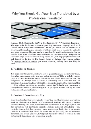 why you should get your blog translated