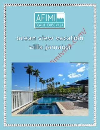 ocean view vacation villa jamaica
