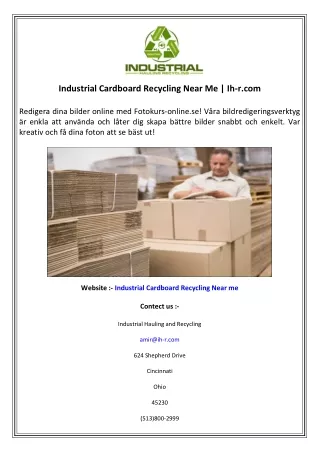 Industrial Cardboard Recycling Near Me  Ih-r.com