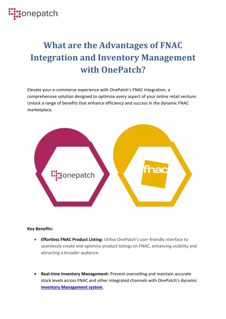 what are the advantages of fnac integration