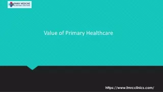 Value of Primary Healthcare