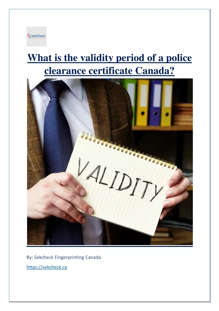 what is the validity period of a police clearance