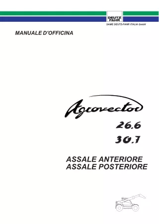 Deutz Fahr AGROVECTOR 26.6 Telescopic Handler Service Repair Manual