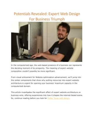 potentials revealed expert web design
