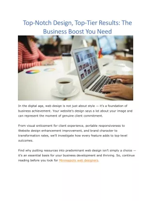 top notch design top tier results the business