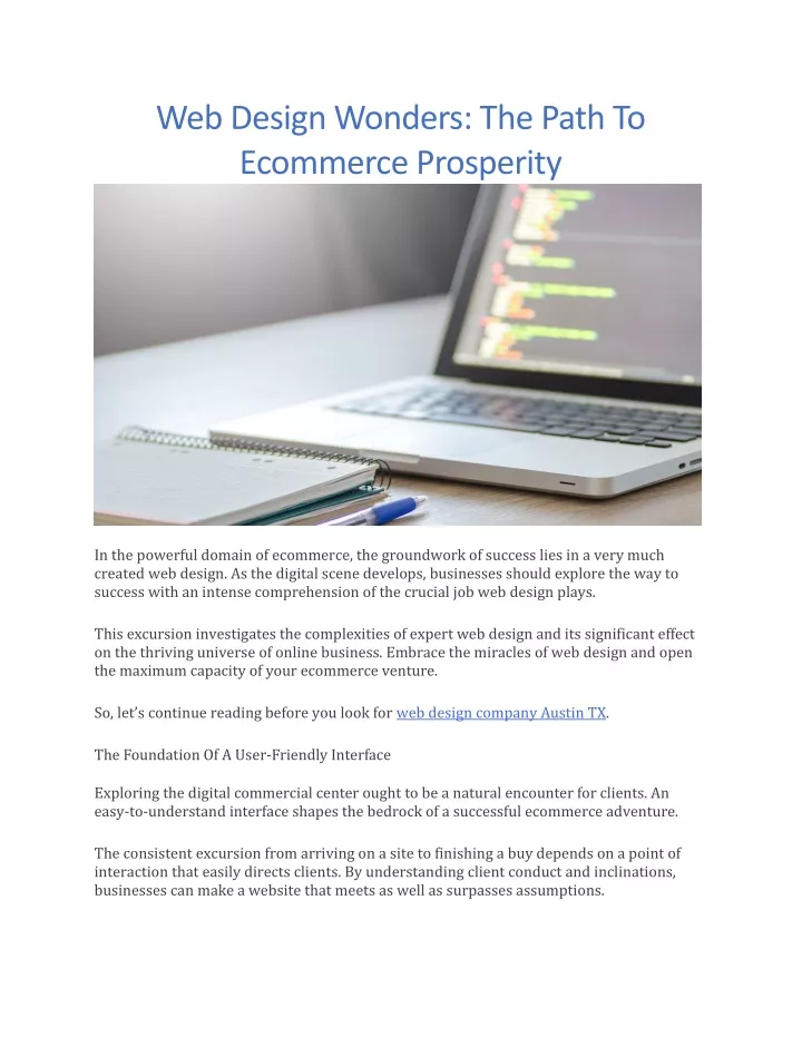 web design wonders the path to ecommerce