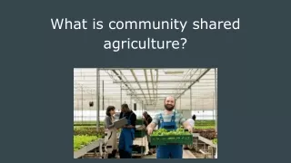 What is community shared agriculture