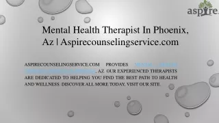Addiction Treatment In Phoenix, Az  Aspirecounselingservice.com