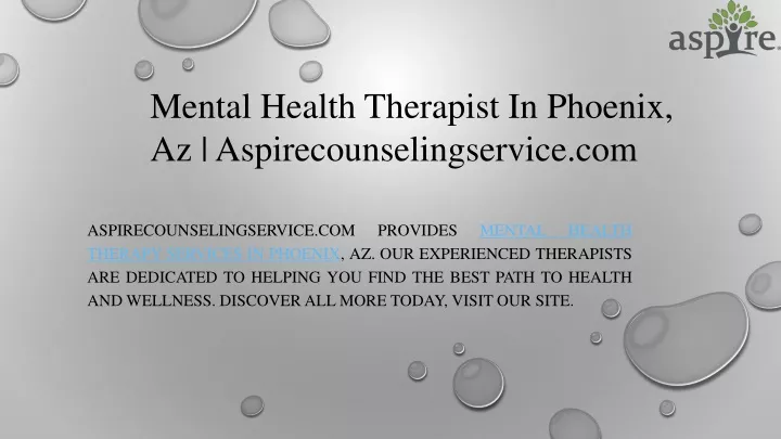 mental health therapist in phoenix