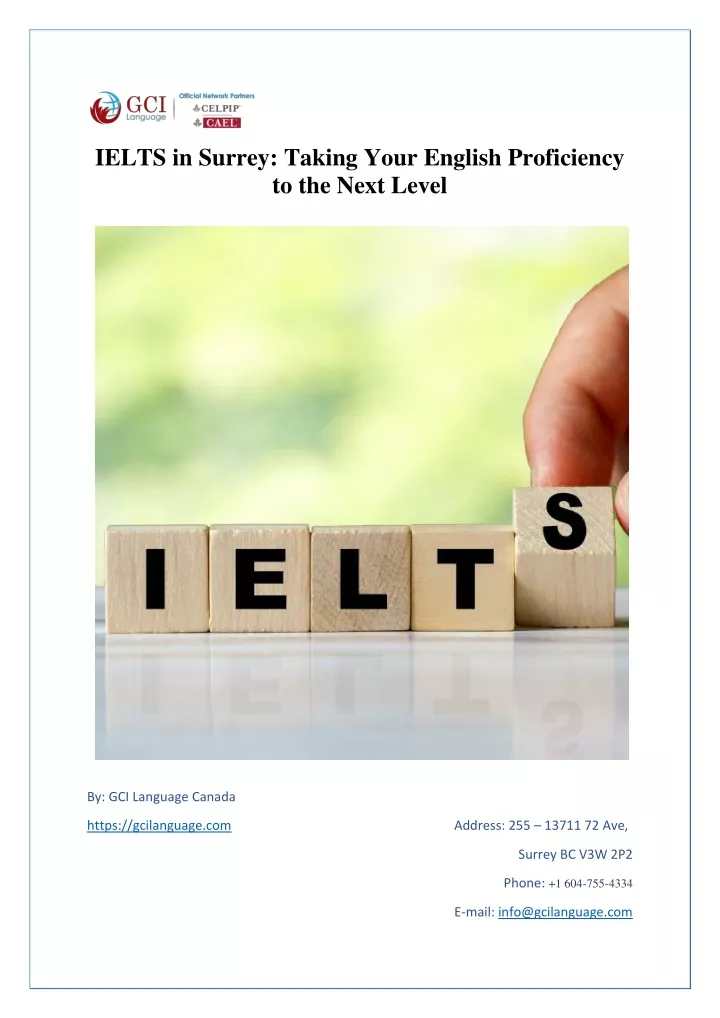 ielts in surrey taking your english proficiency