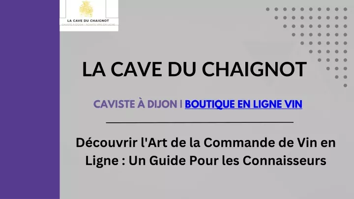 la cave du chaignot