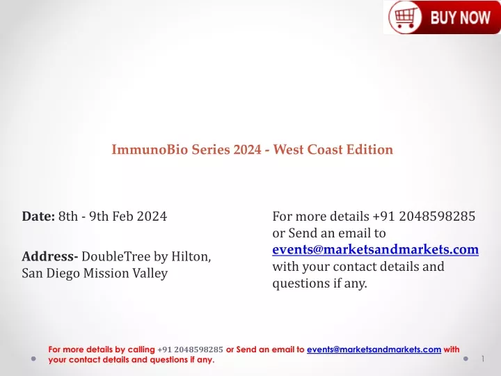 immunobio series 2024 west coast edition