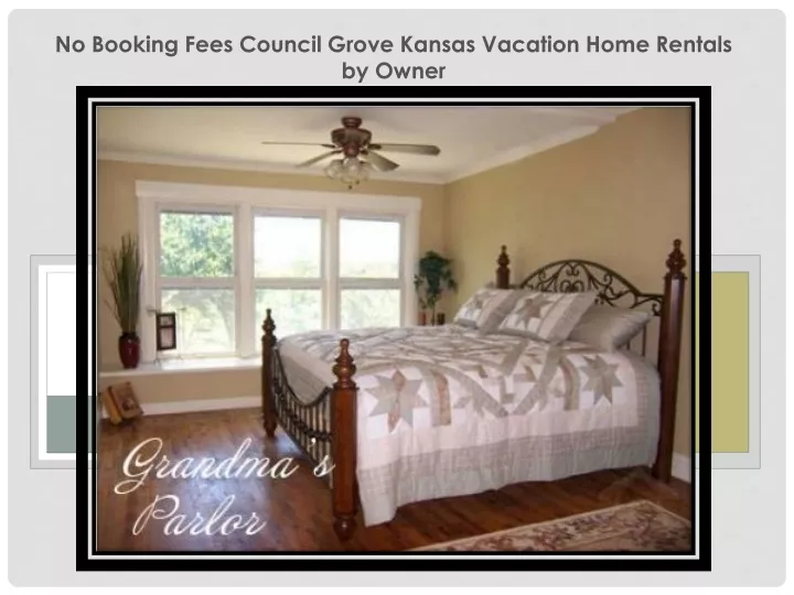 no booking fees council grove kansas vacation