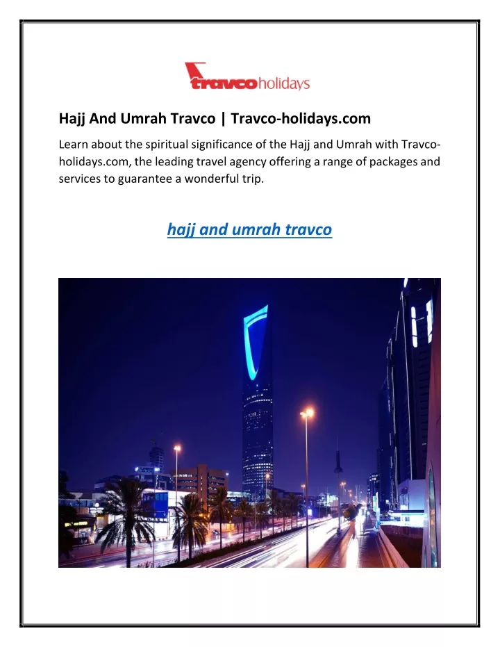 hajj and umrah travco travco holidays com