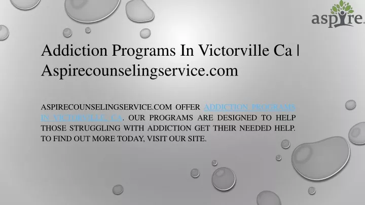 addiction programs in victorville