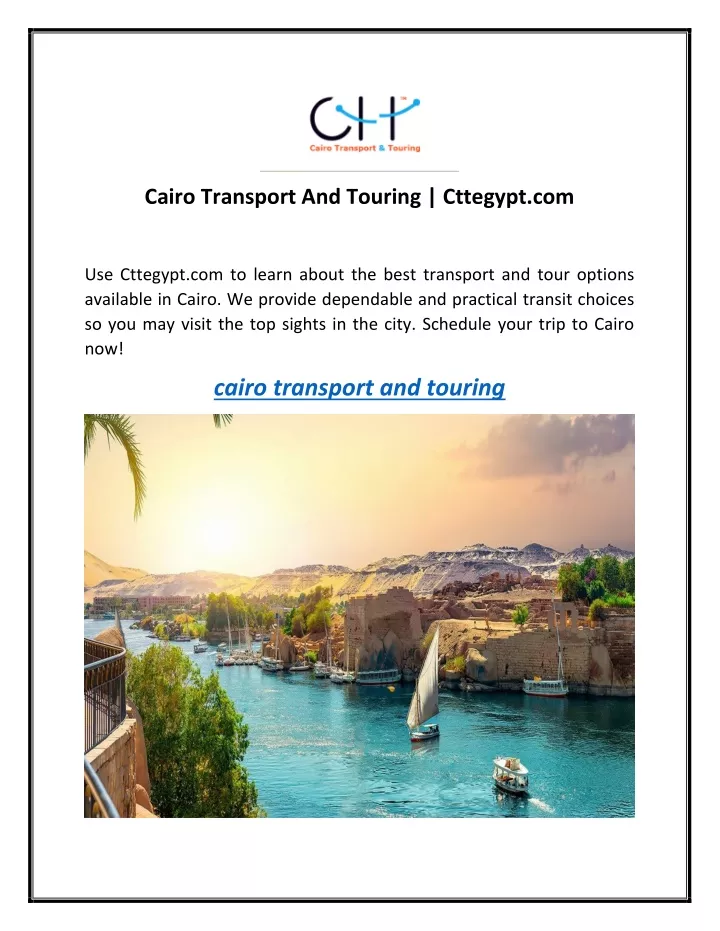 cairo transport and touring cttegypt com