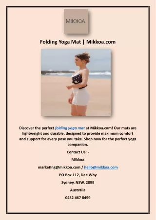 folding yoga mat mikkoa com