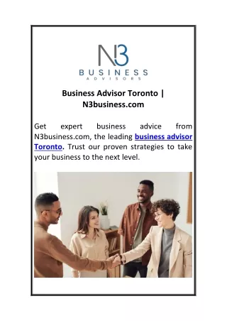 Business Advisor Toronto | N3business.com
