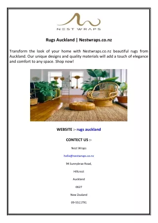 Rugs Auckland  Nestwraps.co.nz