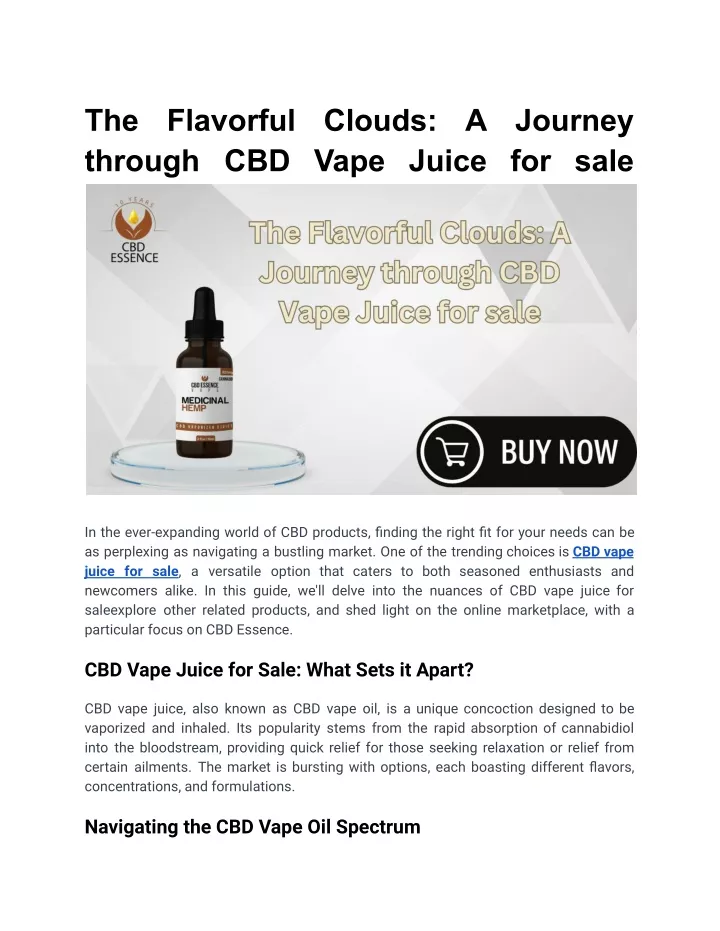 the through cbd vape juice for sale