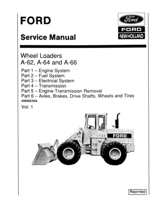 Ford New Holland A64 Wheel Loader Service Repair Manual