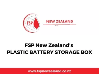 Secure Your Batteries with FSP New Zealand's Plastic Battery Storage Box