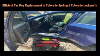 efficient car key replacement in colorado springs
