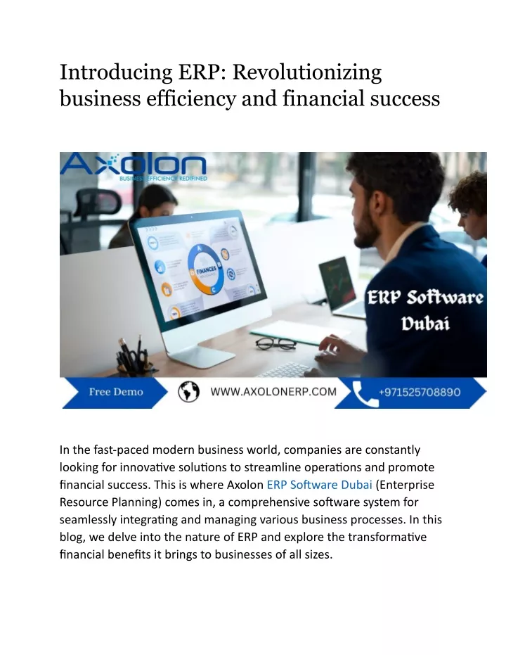 introducing erp revolutionizing business