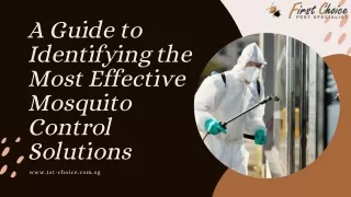 A Guide to Identifying the Most Effective Mosquito Control Solutions