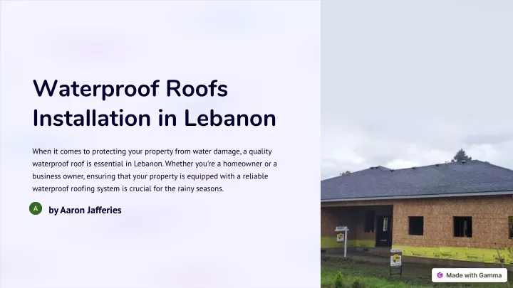 waterproof roofs installation in lebanon