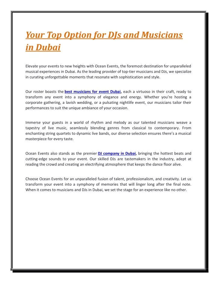 your top option for djs and musicians in dubai