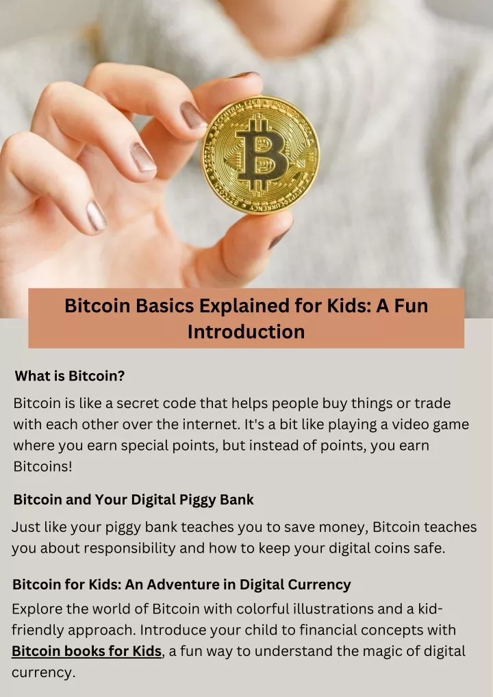 bitcoin basics explained for kids