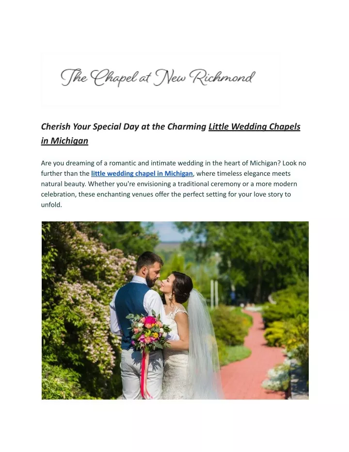 cherish your special day at the charming little