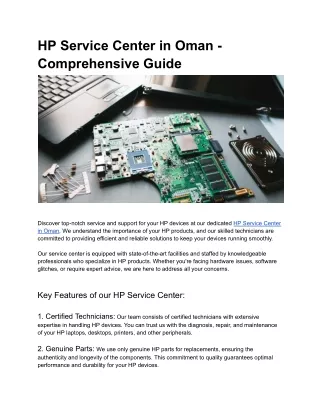 hp service center in oman comprehensive guide