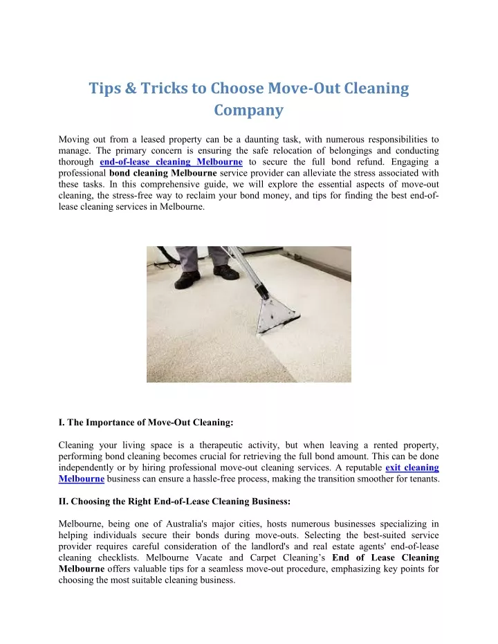 tips tricks to choose move out cleaning company