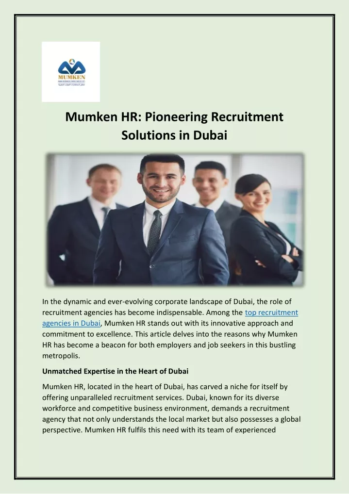 mumken hr pioneering recruitment solutions