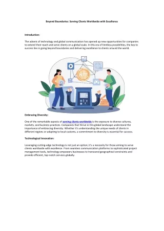 beyond boundaries serving clients worldwide with