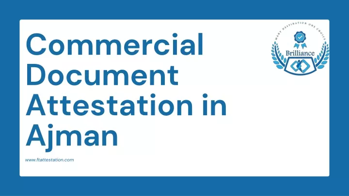 commercial document attestation in ajman